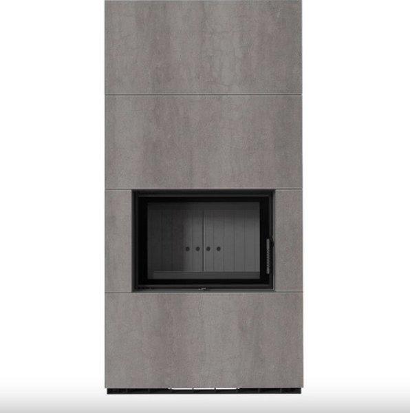 KRATKI FLOKI BOX 8 kW KANDALLÓ NATURALI GRIGIA SZÍNŰ KÜLSŐ, FEKETE BELSŐ
KANDALLÓKŐ BURKOLATTAL