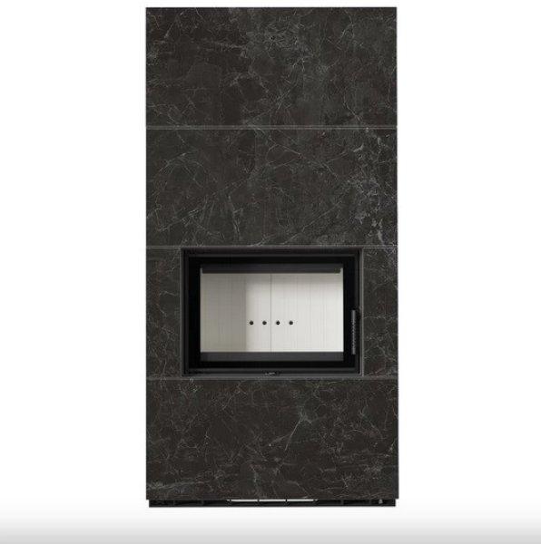 KRATKI FLOKI BOX 8 kW KANDALLÓ NATURALI NERO GRECO SZÍNŰ KÜLSŐ, VILÁGOS
BELSŐ KANDALLÓKŐ BURKOLATTAL