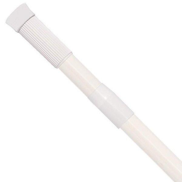 Fehér teleszkópos alumínium zuhanyfüggönytartó karnis 140-240cm