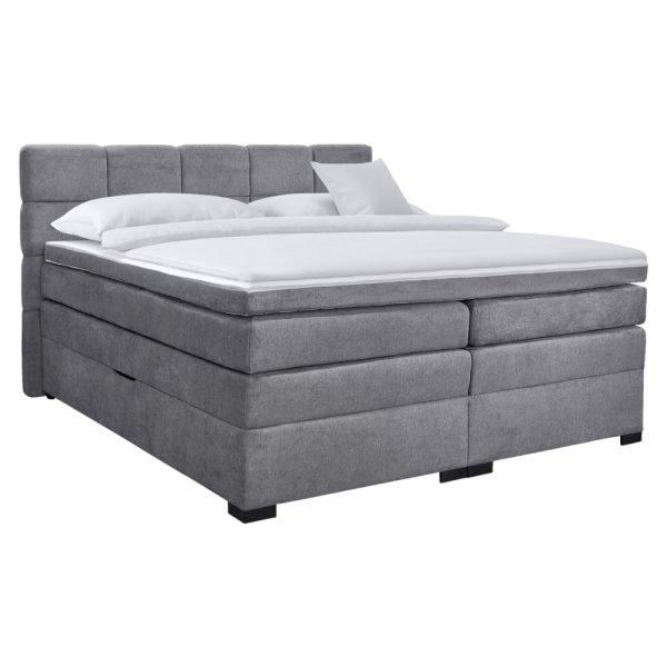Boxspring ágy, 160x200, szürke, APRIL