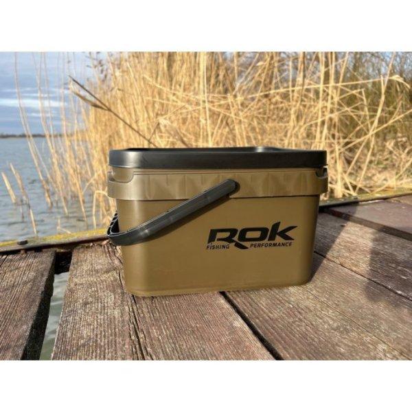 Rok Fishing Performance - GreenBrown Square Bucket 10 literes vödör + tető
(030535)