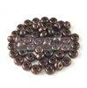 Cseh prselt rondelle gyngy - Bronz Black Patina - 2.5 x 4 