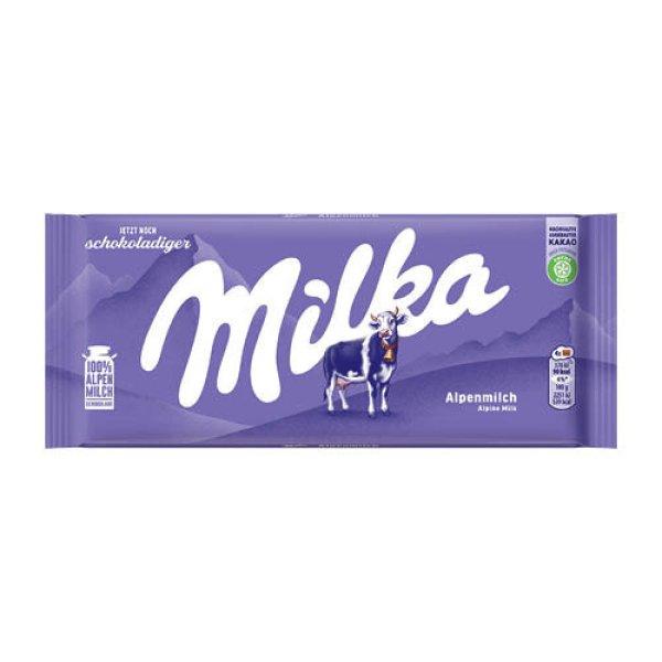 Csokoládé Milka, táblás, tej, 100 g