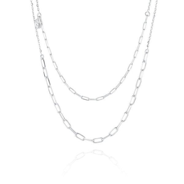 Sif Jakobs Divatos ezüst dupla nyaklánc Chains SJ-C42132-SS