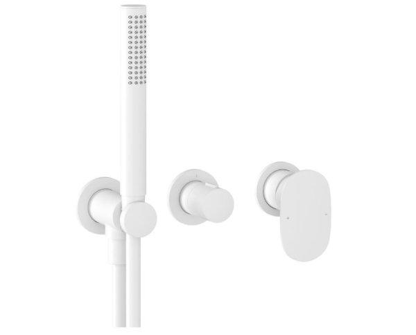 ***Ravak Spring SG 065.10WHM.O2+S falba süllyesztett 2-utas kád/zuhany
csaptelep, zuhanyszettel,matt fehér, falon belüli résszel