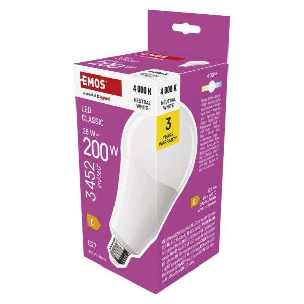 EMOS ZQ5E93, LED izzó Classic A95 / E27 / 28 W (200 W) / 3452 lm / Természetes
fehér