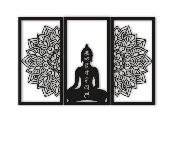 Buddha és Mandala Fali Dekoráció 3 db-os