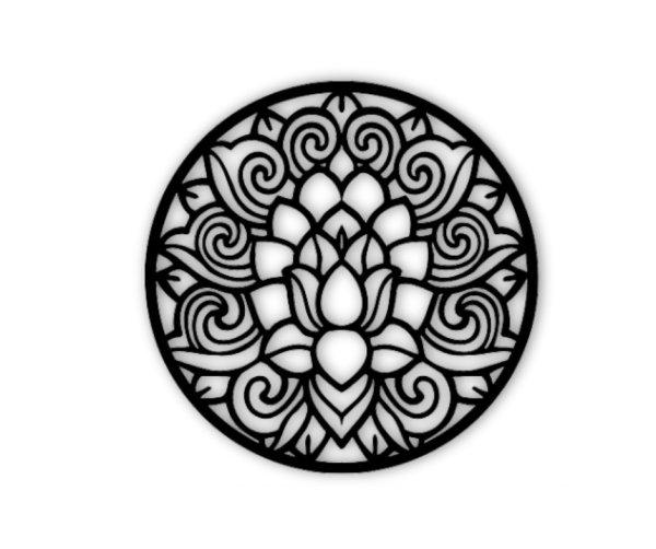 Lótuszvirág Mandala Fali Dekoráció
