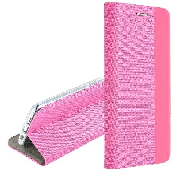 Tok álló, bőr hatású (FLIP, oldalra nyíló, asztali tartó, textil minta)
RÓZSASZÍN Xiaomi Redmi Note 14 Pro 4G