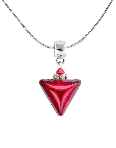Lampglas Bájos nyaklánc Red Triangle 24 karátos arannyal
ellátott Lampglas NTA4 gyönggyel