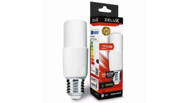 Zelux Led Bright Stick Izzó E27 9W T37 3000K