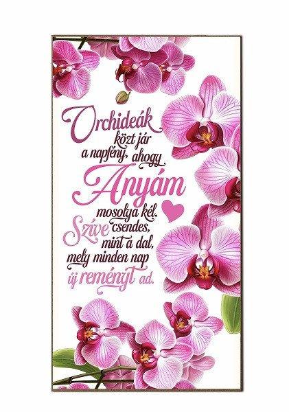 Dekor hűtőmágnes, anyák napja, Orchideák közt jár a napfény