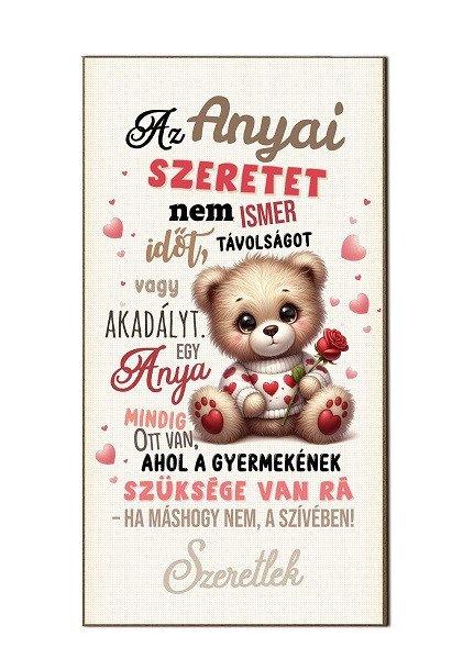 Dekor hűtőmágnes, anyák napja, Az anyai szeretet nem ismer időt
