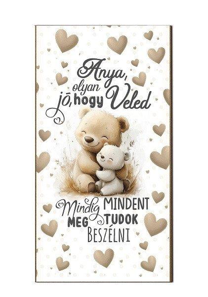 Dekor hűtőmágnes, anyák napja, Anya olyan jó, hogy veled