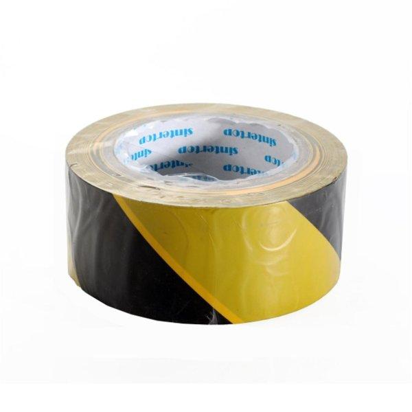Ragasztószalag, padlójelölő, 50mmx33m Sintertop fekete/sárga