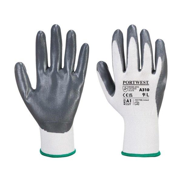 Védőkesztyű PU tenyérmártással nylon méret: S szín: szürke-fehér A310
Portwest