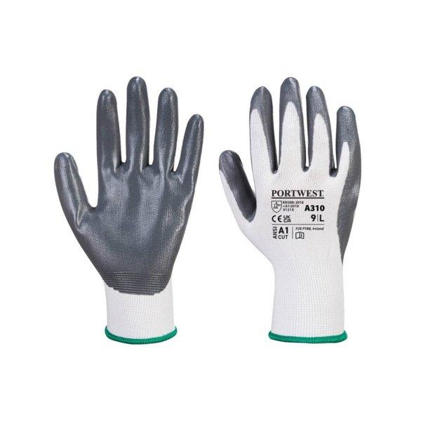 Védőkesztyű PU tenyérmártással nylon méret: L szín: szürke-fehér A310
Portwest