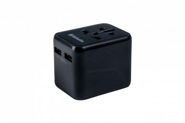 Verbatim Universal Travel Adapter UTA-03 Plug with USB-C PD & QC, 2 x USB-C & 2
x USB-A ports