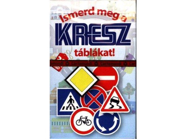 Kresz tábla oktató kvartett kártya