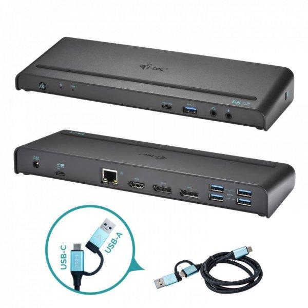 I-TEC USB 3.0 / USB-C / Thunderbolt 3, 3x 4K Docking Station + Power Delivery
85W