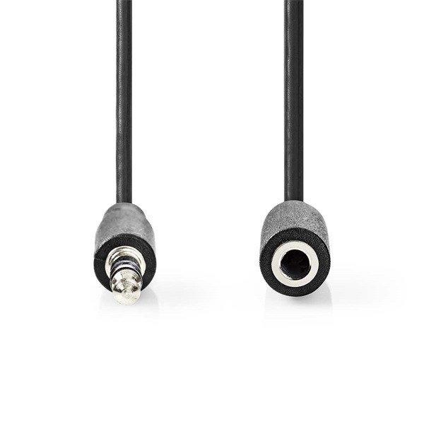 Nedis 3,5mm jack hosszabító hábel, 3,5mm sztereó jack dugó - 3,5mm sztereó
jack aljzat, hossz 5m, CAGL22050BK50