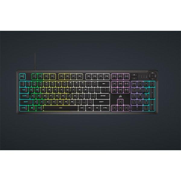 CORSAIR Vezetékes Billentyűzet Gaming, K55 CORE RGB, Médiavezérlő gombok,
Cseppálló, US, fekete