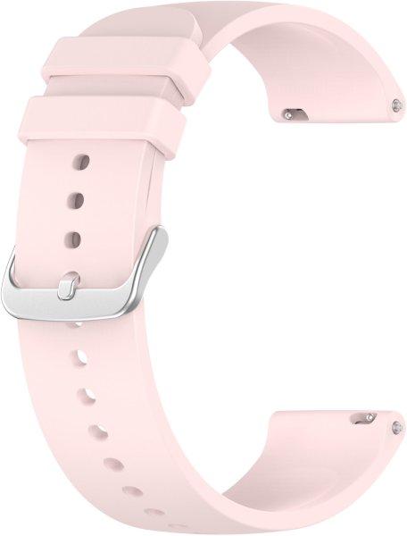 4wrist Univerzális szilikon szíj ezüst csattal 20 mm - Pink