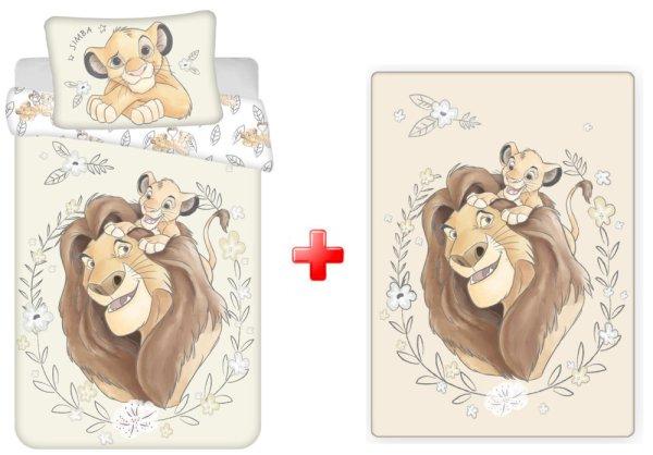 Disney Az Oroszlánkirály Simba gyerek, ovis ágyneműhuzat és polár takaró
szett