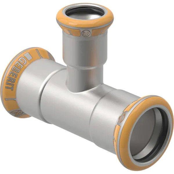 GEBERIT Mapress Therm inox szűkített T-idom, hűtésre/fűtésre,
76.1x54x76.1mm