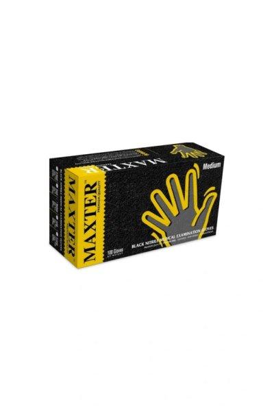 Maxter nitril fekete púdermentes vizsgálókesztyű 