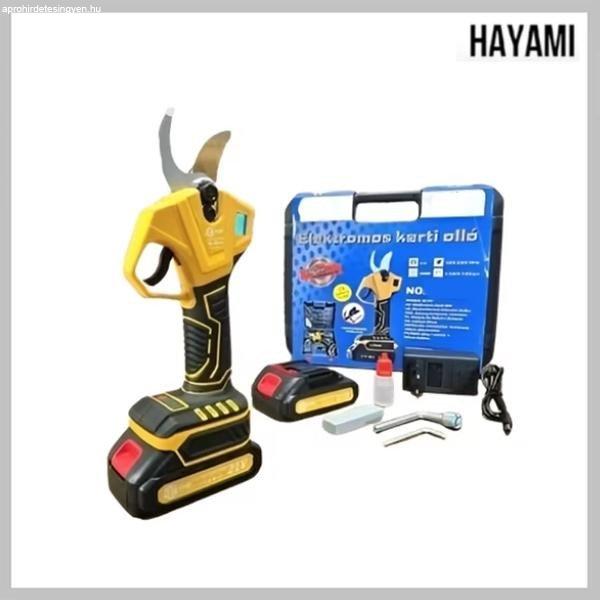 Hayami akkus metszőolló, 2 DB 68V akkumulátorral LCD HA-1040