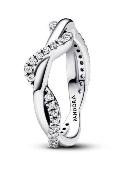 Pandora Hullámos ezüst gyűrű cirkónium kövekkel
Timeless 193098C01 54 mm