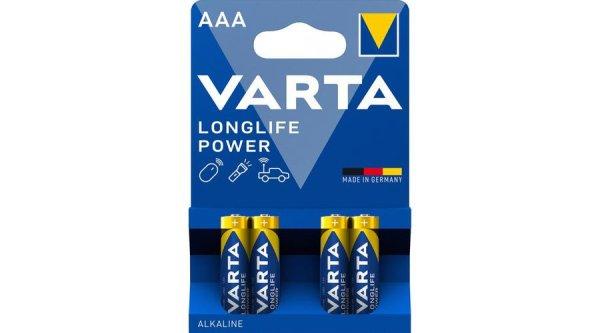 VARTA Longlife Power Alkáli Tartós Mikro Elem AAA B4