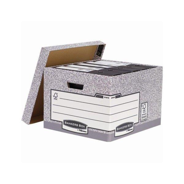 Archiváló konténer, karton, nagy, Fellowes® Bankers Box System, 10
db/csomag,