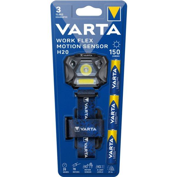 Fejlámpa H20 work flex motion sensor Varta