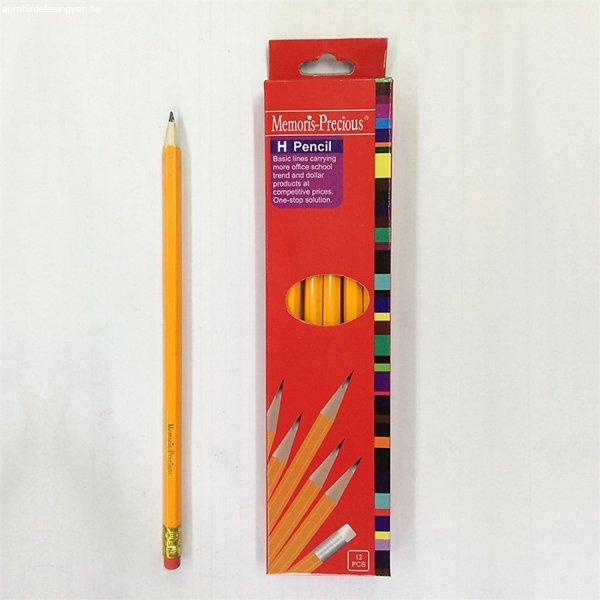 Grafitceruza H radírral MF1639G-H 12 db/doboz,