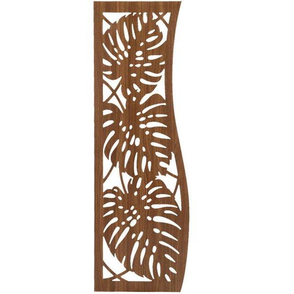 Fali dekorpanel, pálmalevél mintázat, 50x150 cm, 3 mm HDF - FP6 fa Dió
színű falburkolat