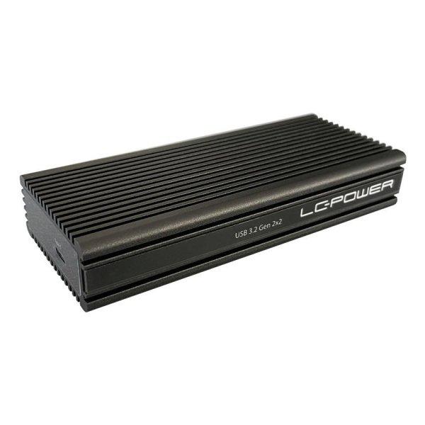 LC Power LC-M2-C-NVME-2X2-RAID M.2 NVMe SSD Enclosure Black
