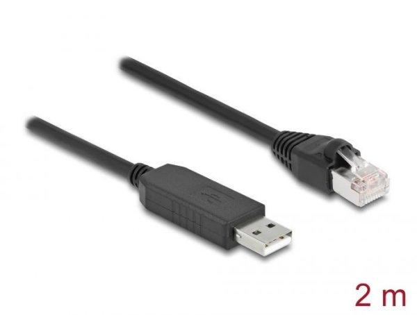 DeLock Serial Connection Cable with FTDI chipset USB 2.0 Type-A male to RS-232
RJ45 male 2m Black