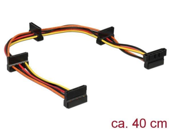 DeLock Power SATA 15 pin plug > 4x SATA 15 pin receptacle 40 cm multicolour
cable