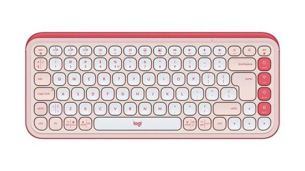 Logitech Pop Icon Wireless Keyboard Rose/Off White US