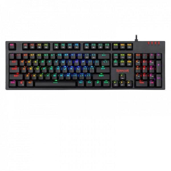 Redragon Amsa-Pro Mechanical Gaming RGB Wired Keyboard with Ultra-Fast V-Optical
Blue Switches Black HU