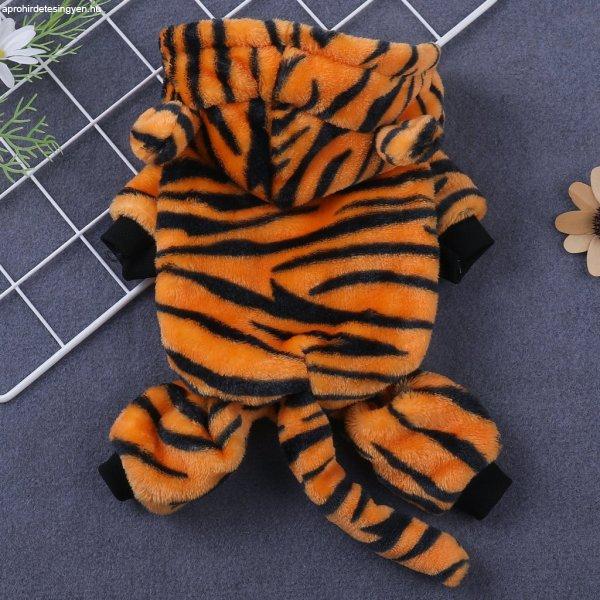 Tigris mintás meleg és aranyos kapucnis pulóver - XXL