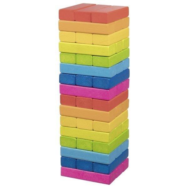 Jenga fa ügyességi játék, szivárvány