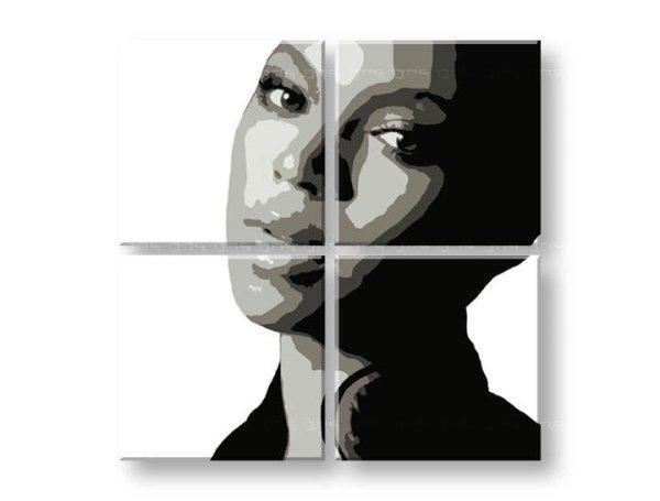 Kézzel festett POP ART festmény BEYONCÉ 60x60 cm 60x60 cm