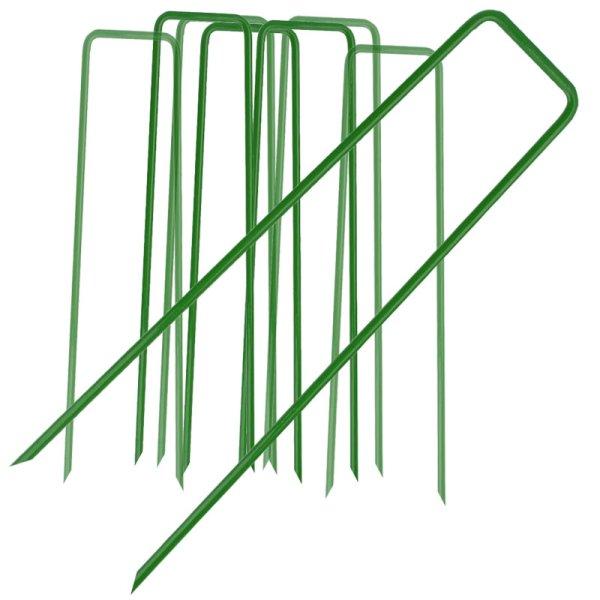 20 db - Zöld fém rögzítőtüske 16 cm