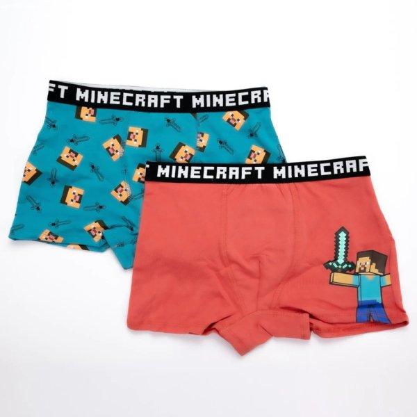 Minecraft Red gyerek boxeralsó 2 darab/csomag 9 év