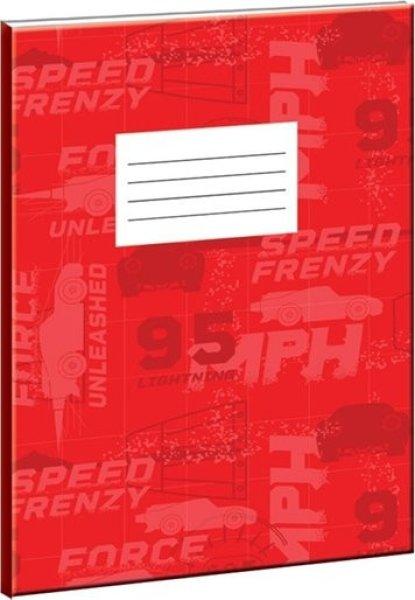 Disney Verdák Red Speed B/5 vonalas füzet 50 lapos