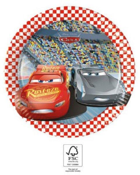 Disney Verdák Arena Race papírtányér 8 db-os 20 cm FSC