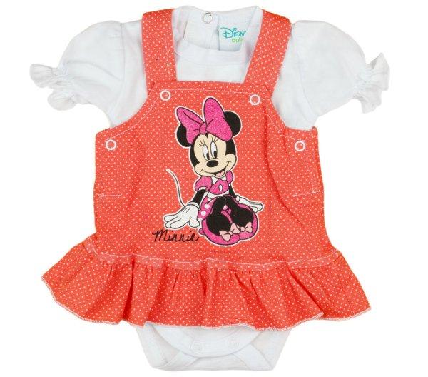 Disney Minnie 2 részes, kantáros szoknyás baba szett